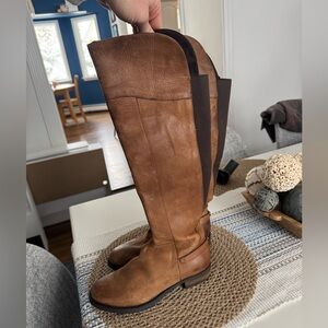 Steve Madden Marianne Cognac Leather Knee High Boots Size 7.5